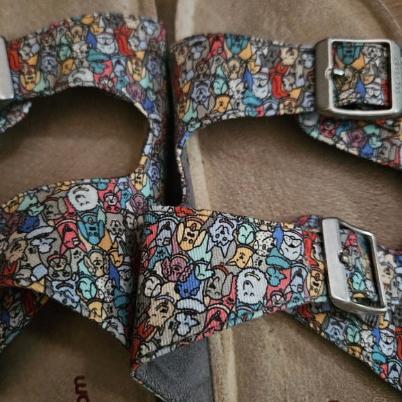 Bobs from‎ Skechers Platform Bohemian Dog Print Double Buckle Sandals Sz 10 - Picture 3 of 5